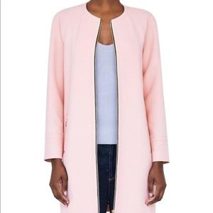 ZARA pink coat with zippers Size M